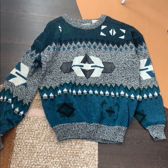Urban Outfitters Sweaters - Urban works vintage sweater with leather patches